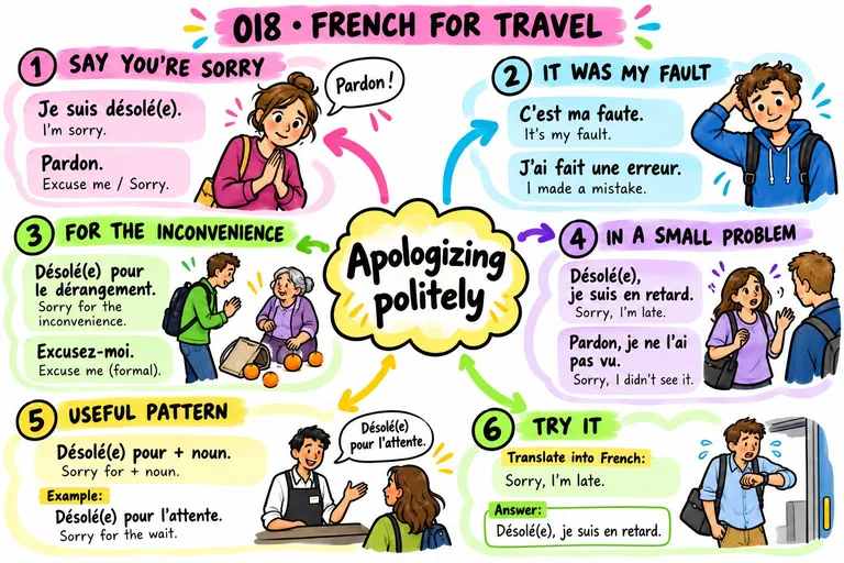 Mind map: Apologizing Politely