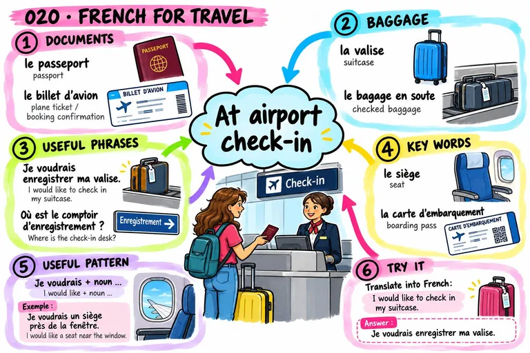 Mind map: At Airport Check-In